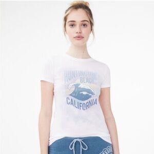 Free State Multicolored Graphic Huntington Beach, California Tee, Junior's Large